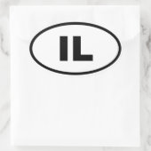 ILイリノイ 楕円形シール (バッグ)