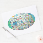 ILヴィンテージマップ 楕円形シール (封筒)