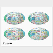 ILヴィンテージマップ 楕円形シール (シート)