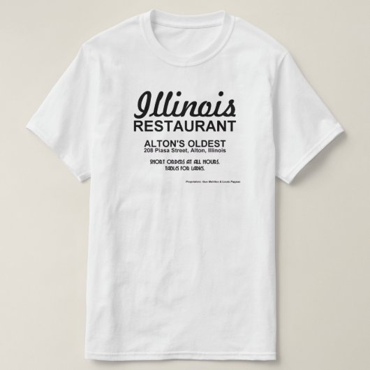 IL（アルトン）イリノイ州レストラン Tシャツ (デザイン正面)
