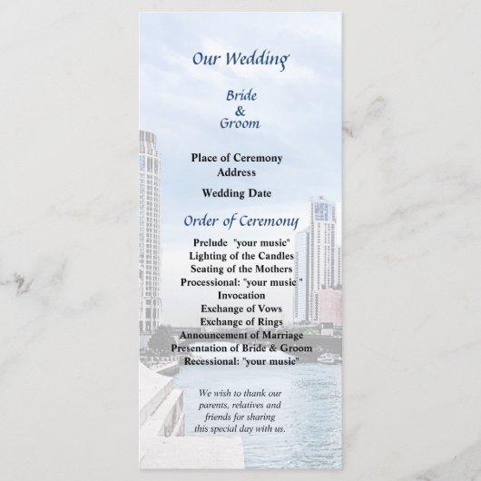 IL – ビューFrom Michigan Avenue Bridge Chicago プログラム (正面)