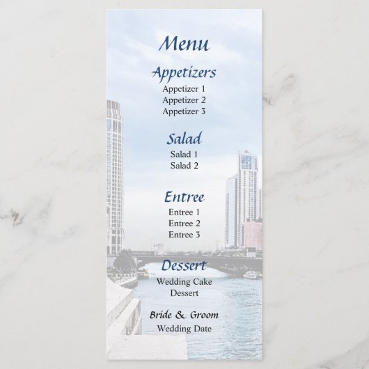 IL – ビューFrom Michigan Avenue Bridge Chicago メニュー (正面)