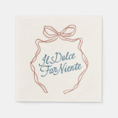 Il Dolce Far Niente:ヴィンテージイタリアン紙 スタンダードカクテルナプキン (正面)