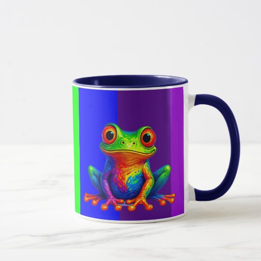 Il est beau ce mug avec sa grenouille rigolote.  マグカップ (右)