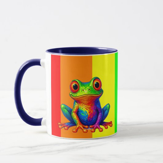 Il est beau ce mug avec sa grenouille rigolote.  マグカップ (左)