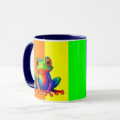 Il est beau ce mug avec sa grenouille rigolote.  マグカップ (正面左)