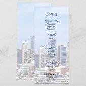 IL - Lake Michigan Near Navy Pier's 結婚 Menu メニュー (正面/裏面)