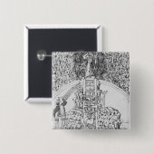 「Il Monte Sancto di Dio」へのFrontispiece、1477年 缶バッジ (正面&裏面)