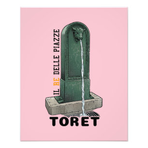 Il Re Delle Piazze - TORET TORINO ヴィンテージ噴水 フォトプリント