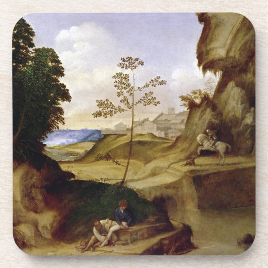 Il Tramonto (日没) (キャンバスの油) コースター (正面)