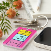 Ilana期別テーブル名キーリング キーホルダー (正面右)