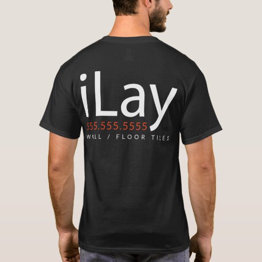 iLay。 壁の床のタイルのタイル職人の昇進の衣服 Tシャツ (裏面)