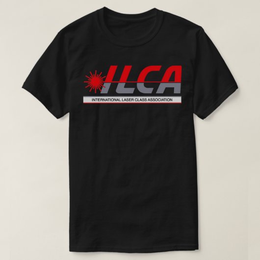 ILCAレーザー国際的セーリング協会ロゴ Tシャツ (デザイン正面)