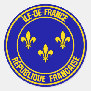 Île deフランスの円形の紋章 ラウンドシール