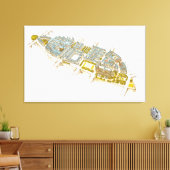 Ile-de-la-Cite。パリフランス キャンバスプリント (インサイチュ (リビング))