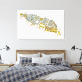 Ile-de-la-Cite。パリフランス キャンバスプリント (インサイチュ (寝室))