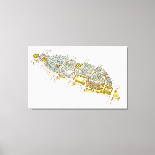 Ile-de-la-Cite。パリフランス キャンバスプリント (正面)