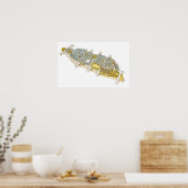 Ile-de-la-Cite。パリフランス ポスター (キッチン)