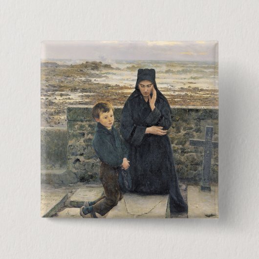 Ile de Sein 1880年の寡婦 缶バッジ (正面)