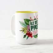 Île des Pins paradis, Nouvelle Calédonie tropical, ツートーンマグカップ (正面左)