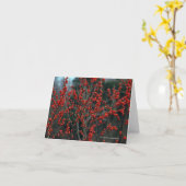 Ilexのverticillata、winterberry カード (黄色い花)