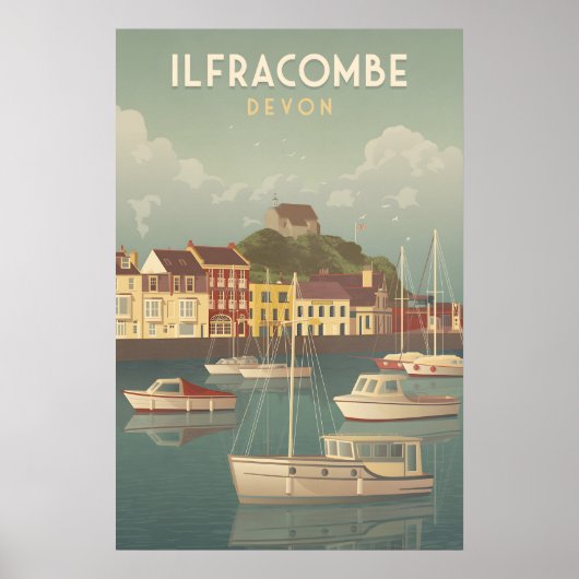 Ilfracombe Devon Travel Poster ポスター (正面)