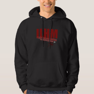 ILHMのロゴの両面のフード付きスウェットシャツ(暗い) パーカ
