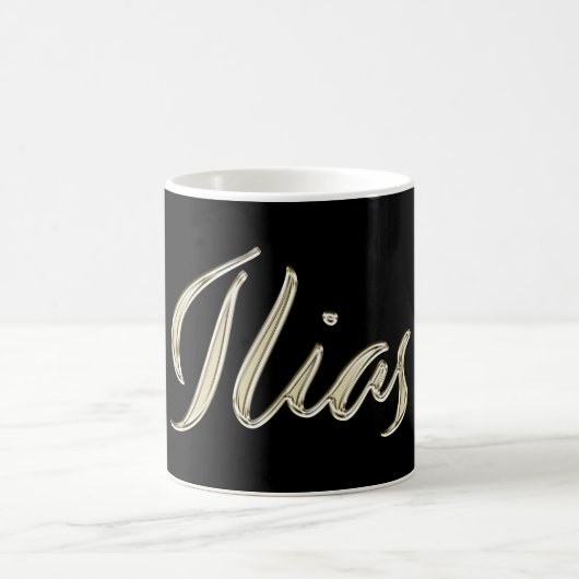 Ilias Name whitegold Tasse Teetasse Kaffeetasse コーヒーマグカップ (中央)