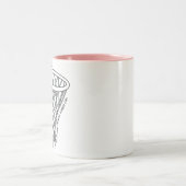 I'll Always Be Your Biggest Fan Basketball Bow ツートーンマグカップ (中央)