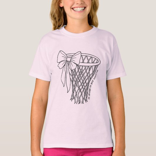 I'll Always Be Your Biggest Fan Basketball Bow Tシャツ (正面)