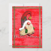 I'll Be Gnome for Christmas Flat Holiday Card シーズンカード (正面)