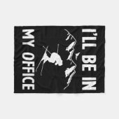 Ill Be In My Office Funny Skiing Lover Skier  フリースブランケット (正面(横))