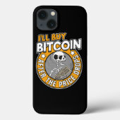 Ill Bitcoin買 Skeleton おもしろい BTC引用文ギフト Case-Mate iPhoneケース (裏面)