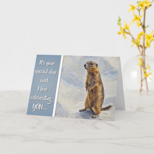 I'll Celebrate Anything - Birthday Card カード (黄色い花)