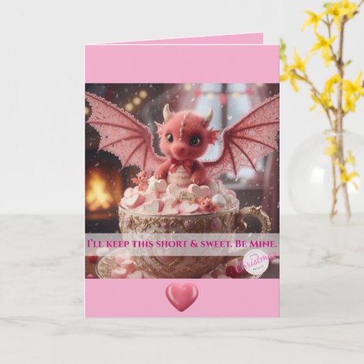 I'll Keep This Short & Sweet. Be Mine. V-day Card カード (黄色い花)