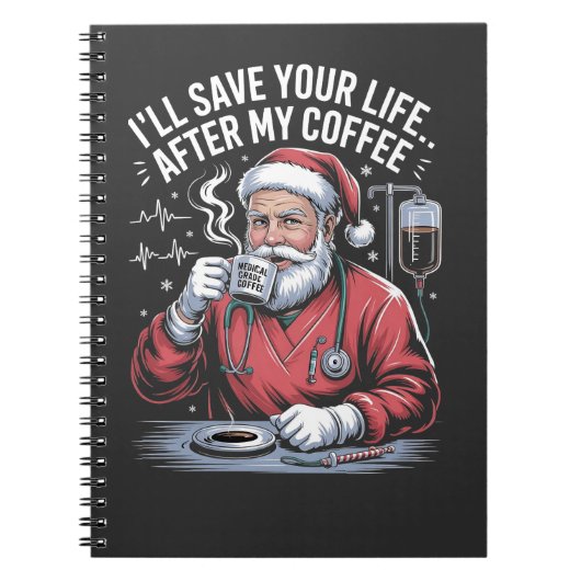 I'll Save Your Life After My Coffee Christmas  ノートブック (正面)