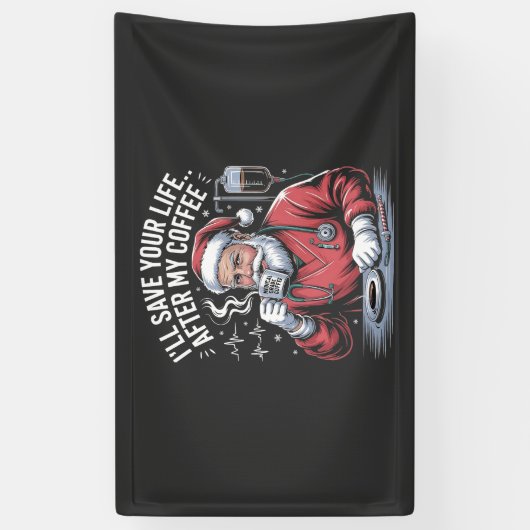I'll Save Your Life After My Coffee Christmas  横断幕 (縦)