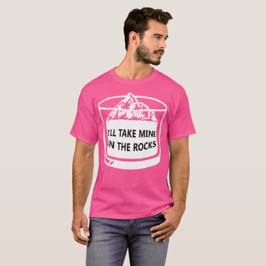 I'Ll Take Mine On The Rocks Rock Climbing Tシャツ (正面フル)