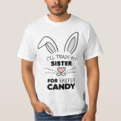 I'll trade my sister for Easter Candy Boys Bunny  Tシャツ (正面)