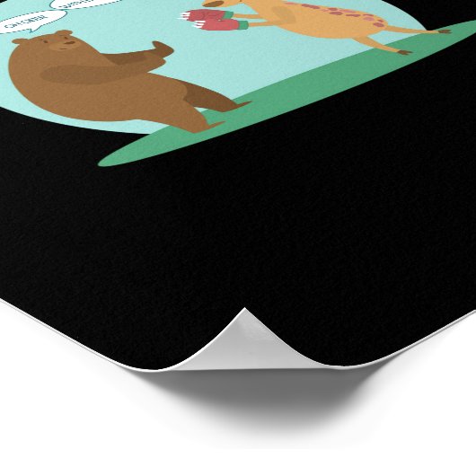 I'll With My Bear Hands Oh Deer Funny Creative Sty ポスター (角)