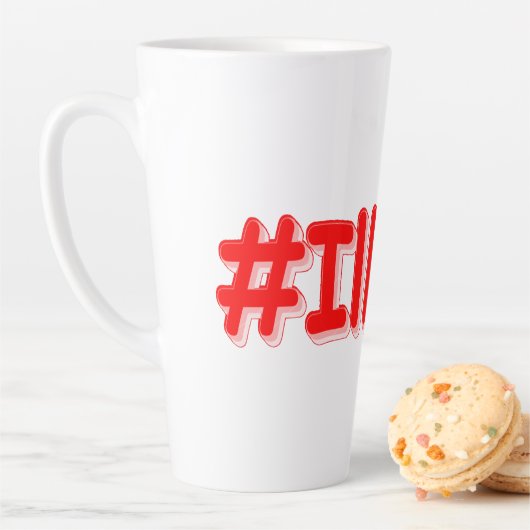 「#Illinois」かわいいデザイン。買今 カフェラテマグ (インサイチュ)