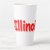 「#Illinois」かわいいデザイン。買今 カフェラテマグ (正面)