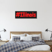 「#Illinois」かわいいデザイン。買今 キャンバスプリント (インサイチュ (寝室))