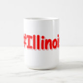 「#Illinois」かわいいデザイン。買今 コーヒーマグカップ (中央)