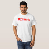 「#Illinois」かわいいデザイン。買今 Tシャツ (正面フル)