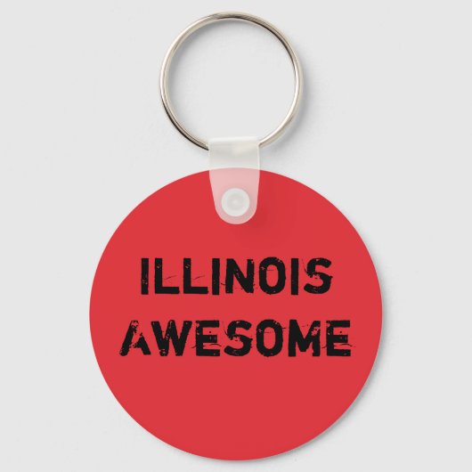 Illinois Awesome Quote  キーホルダー (正面)