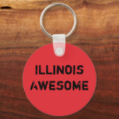 Illinois Awesome Quote  キーホルダー (裏面)