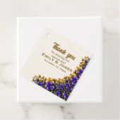 Illinois Blue Violet Wedding Favor Tag フェイバータグ (インサイチュ)