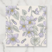 Illinois Blue Violet Wedding Favor Tag フェイバータグ (裏面)