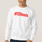 "#Illinois " Cute Design. Buy Now スウェットシャツ (正面)